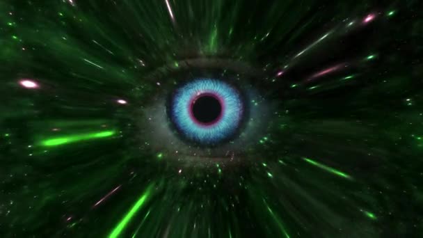 Göz Gözü Uzayda Kozmik Dalgalanma Arkaplanı — Stok video