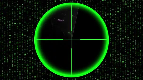 Online Delen Radar Concept — Stockvideo