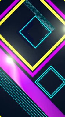 Kare Çerçeve dikey video ile Geometrik Soyut Renkli Arkaplan