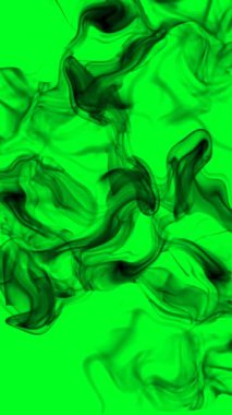 Yeşil Ekrandaki Siyah Duman dikey videosu