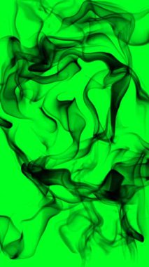 Yeşil Ekrandaki Siyah Duman dikey videosu