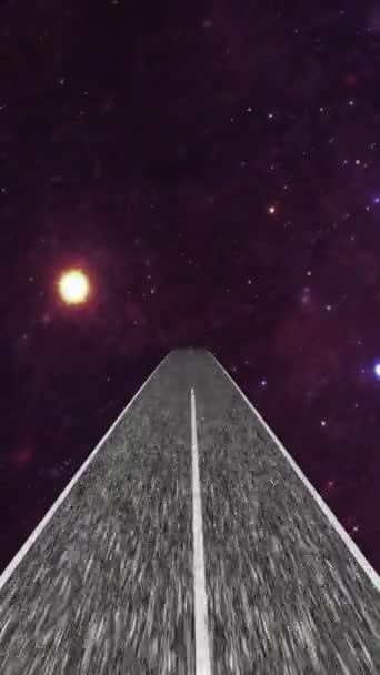 Vjíždění Vertikálního Videa Hvězdného Pole — Stock video