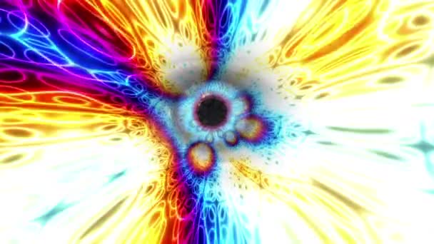 Eye Iris Ripple Дивиться Всередині Фону Гіпнотичного Руху Калейдоскопа — стокове відео