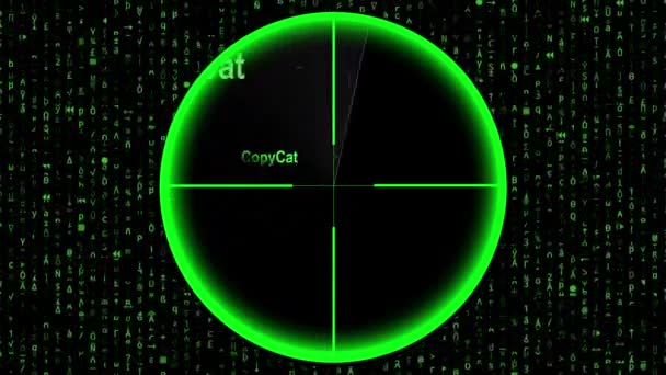 Copycat Text Radar Concept — Stock Video