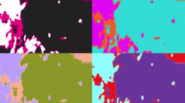 Bu çizim dört çeyreğe ayrılmış canlı renkler dizisini gösterir