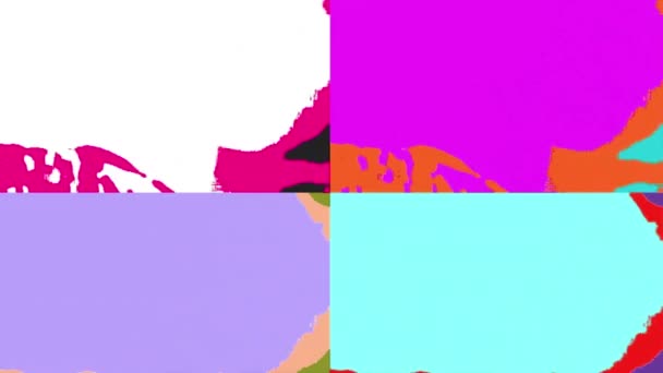 这幅画展示了一系列生气勃勃的色彩 分为四个象限 — 图库视频影像