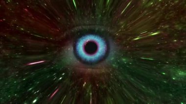 Göz Gözü Uzayda Kozmik Dalgalanma Arkaplanı