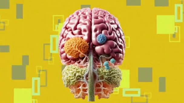 Abstraktes Bewegungsdesign Animation Des Gehirns — Stockvideo