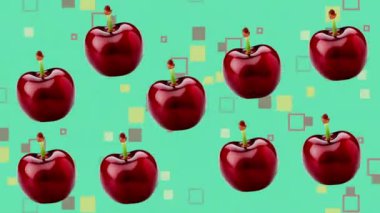 Elmaların Soyut Hareket Tasarımı Canlandırması