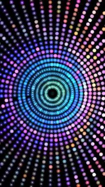 Renkli Çemberlerin Soyut Deseni dikey video