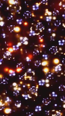 Renkli parçacıkların canlandırması Arka plan dikey videosu