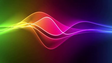 Renkli Işık Dalgaları Büyüleyici Bir Renk Spektrumu Görüntüleme Canlandırması