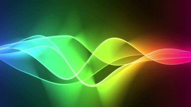 Renkli Işık Dalgaları Büyüleyici Bir Renk Spektrumu Görüntüleme Canlandırması