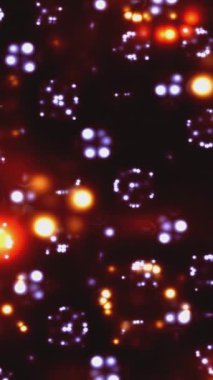 Renkli parçacıkların canlandırması Arka plan dikey videosu