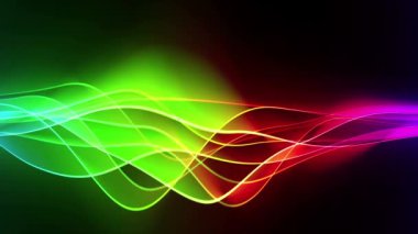 Renkli Işık Dalgaları Büyüleyici Bir Renk Spektrumu Görüntüleme Canlandırması