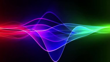 Renkli Işık Dalgaları Büyüleyici Bir Renk Spektrumu Görüntüleme Canlandırması