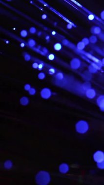 Renkli fiber optik dikey videoyu kapat