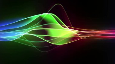 Renkli Işık Dalgaları Büyüleyici Bir Renk Spektrumu Görüntüleme Canlandırması