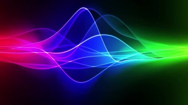 Renkli Işık Dalgaları Büyüleyici Bir Renk Spektrumu Görüntüleme Canlandırması