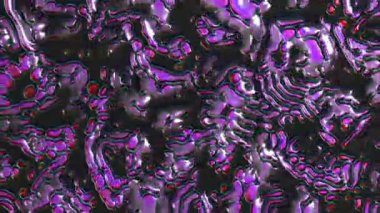 Neon Yeşil Yüzeyli Soyut 3D Parlak Sıvı Metal