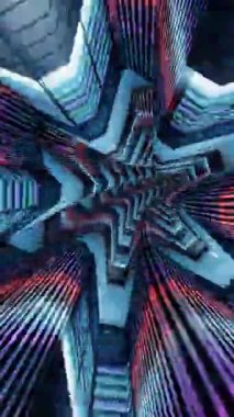 Hipnotize edici yüksek teknoloji tünelinden geçiyorum.