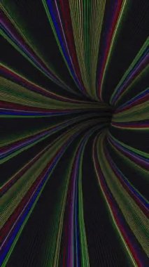 Renkli fütüristik tünel dikey videosundan geçerek