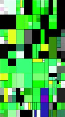 Renkli Dikdörtgenler Mondrian Stili Sanat İllüstrasyonu dikey video