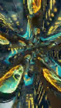 Yüksek teknoloji tünelinin dikey videosundan geçiyorum.