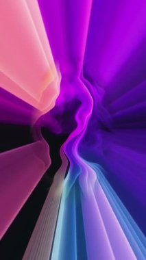 Çok Renkli Girdap Dalgaları ve Işıklar dikey video ile Soyut Hareket Arkaplanı