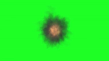 Yeşil ekran üzerinde koyu duman