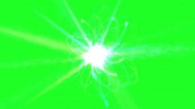 Atom ışınları yeşil ekranda