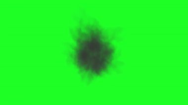 Yeşil ekran üzerinde koyu duman