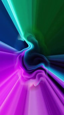 Çok Renkli Girdap Dalgaları ve Işıklar dikey video ile Soyut Hareket Arkaplanı