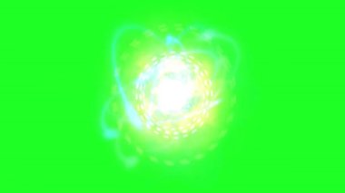Atom ışınları yeşil ekranda