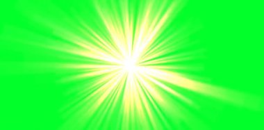 Yeşil Ekranda Parlayan Renkli Kıvılcım