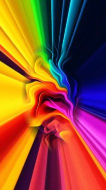 Çok Renkli Girdap Dalgaları ve Işıklar dikey video ile Soyut Hareket Arkaplanı