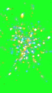 Yeşil Ekranda Parlayan Sparks dikey videosu