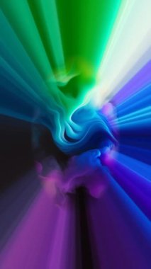 Çok Renkli Girdap Dalgaları ve Işıklar dikey video ile Soyut Hareket Arkaplanı