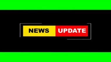 Yeşil ekranda haber güncellemesi canlandırılmış metin