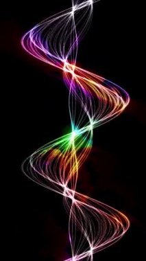 Soyut Akan Yumuşak Fraktal Dalgalar Arkaplan dikey video