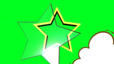 Yeşil Ekranda Cesur Tasarım ve Eğlenceli Çizgi Film Elemanları