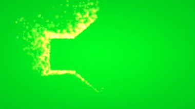 Yeşil ekranda Soyut Ses Dalgası Görselleştirmesi