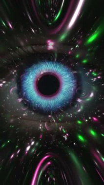 Göz Gözü Uzayda Kozmik 'i Dalgaladı Arka plan dikey Videosu