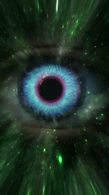 Göz Gözü Uzayda Kozmik 'i Dalgaladı Arka plan dikey Videosu