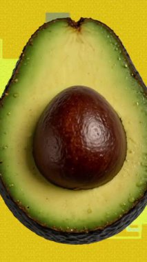 Avokado dikey videosunun Soyut Hareket Tasarım Canlandırması