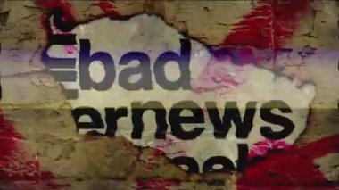 Grunge arkaplan hatası ile ilgili kötü haber metni