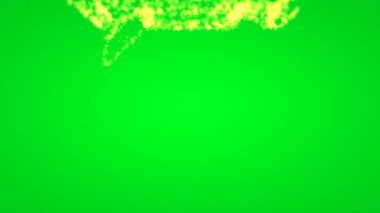 Yeşil ekranda alevler içinde dikdörtgen