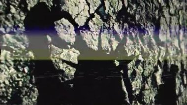 Özgürlük Anıtı 'nın silueti, ateşli soyut ve canlı bir arkaplan arkaplan arızası etkisine karşı ayarlandı