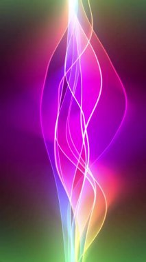 Renkli Işık Dalgaları Büyüleyici Bir Renk Spektrumu Dikey Görünümü Canlandırması