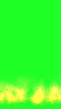 Yeşil Ekran Arkaplanındaki Alevleri Ateşle